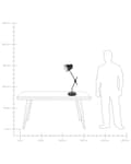 Miniatyrbillede 8 af 8: Bordlampe Skrivebordslys Sort Metal Justerbar arm Skærm