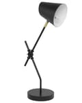 Miniatyrbillede 1 af 8: Bordlampe Skrivebordslys Sort Metal Justerbar arm Skærm