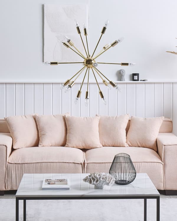 Pendel 18 Lys Guld Metal Glamourøst Design