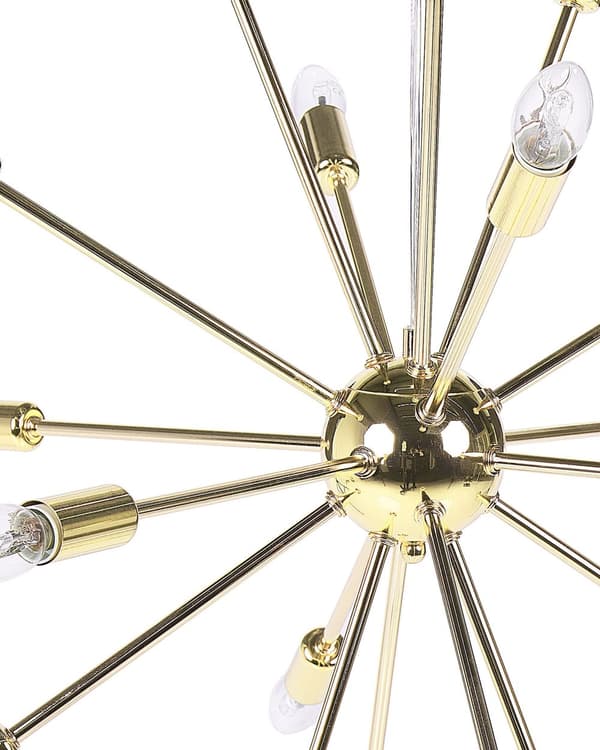Pendel 18 Lys Guld Metal Glamourøst Design