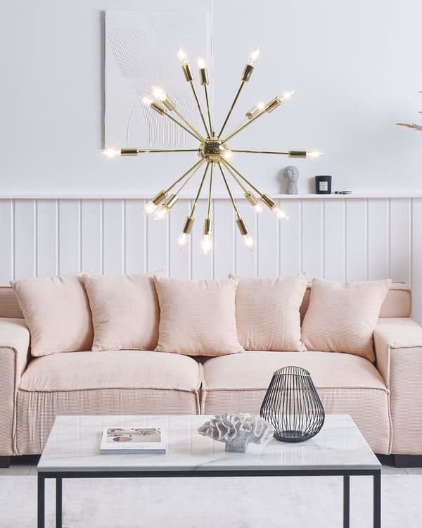 Pendel 18 Lys Guld Metal Glamourøst Design