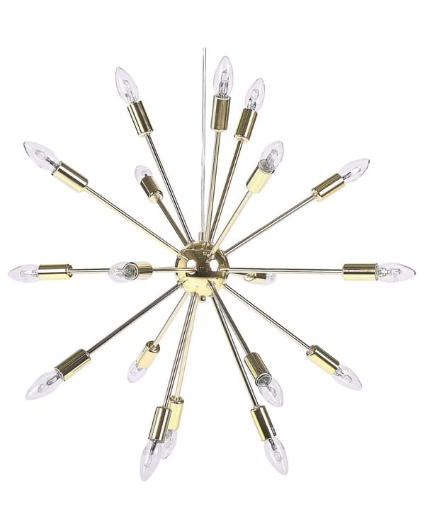 Pendel 18 Lys Guld Metal Glamourøst Design