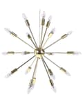 Miniatyrbillede 1 af 9: Pendel 18 Lys Guld Metal Glamourøst Design