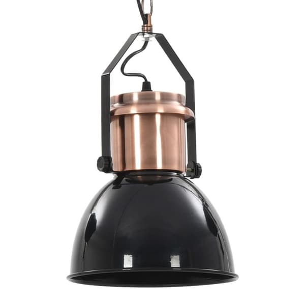 vidaXL Hengelamper 2 stk svart rund E27