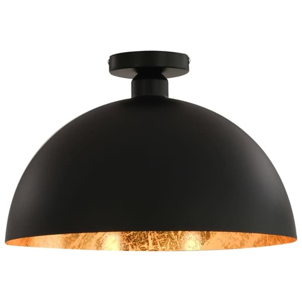 vidaXL Taklampor 2 st svart och guld halvrunda E27