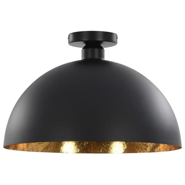 vidaXL Taklampor 2 st svart och guld halvrunda E27