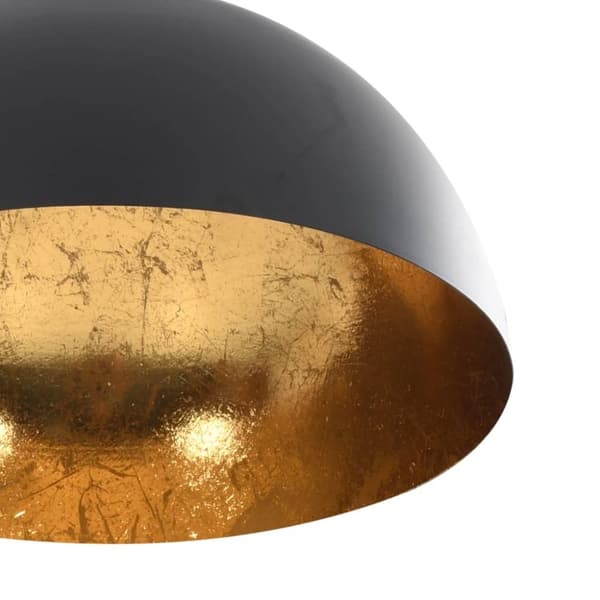 vidaXL Taklampor 2 st svart och guld halvrunda E27