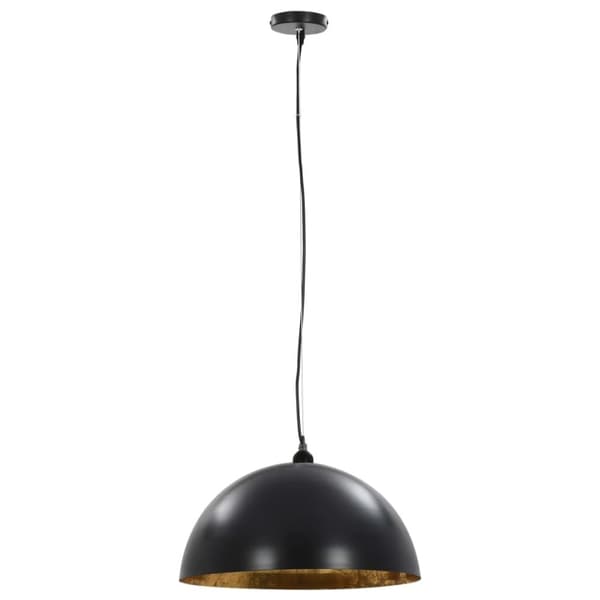 vidaXL Kattovalaisimet 2 kpl musta ja kulta puolipallomainen 50 cm E27