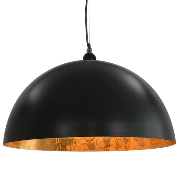 vidaXL Kattovalaisimet 2 kpl musta ja kulta puolipallomainen 50 cm E27