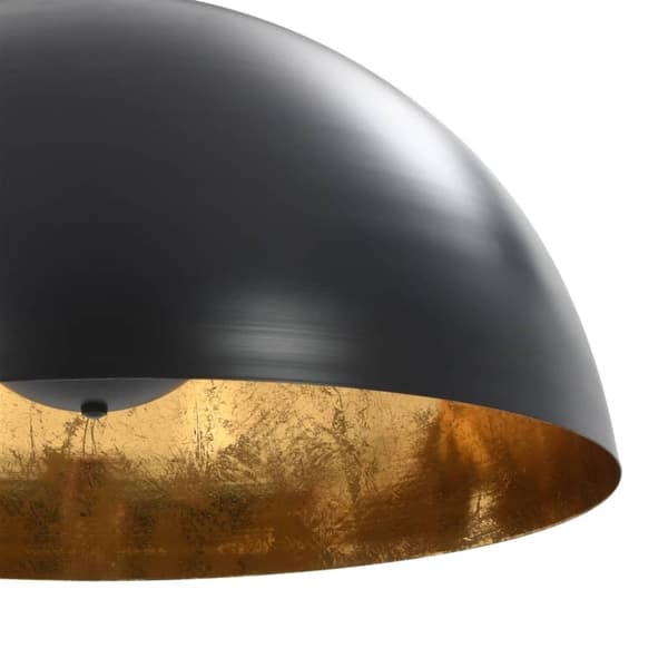 vidaXL Kattovalaisimet 2 kpl musta ja kulta puolipallomainen 50 cm E27