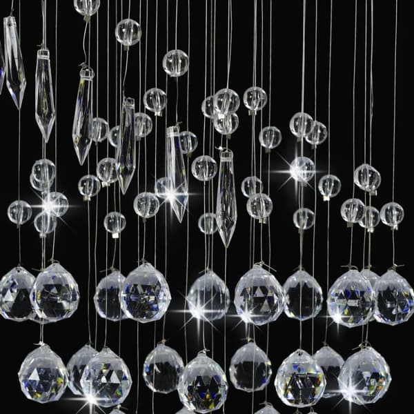 vidaXL loftlampe med krystalperler spiralform G9 sølvfarvet