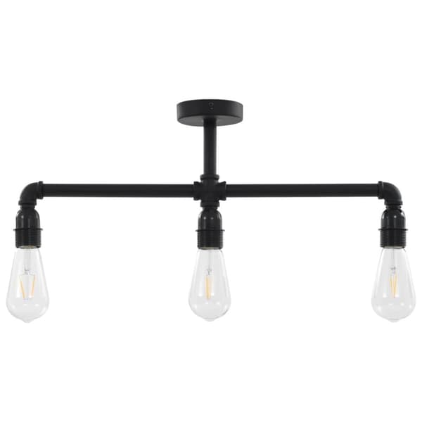 vidaXL Taklampe svart 3 x E27 lyspærer