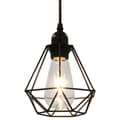 Miniatyrbillede 4 af 6: vidaXL loftlampe med diamantdesign 3 x E27-pærer sort