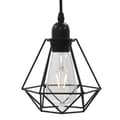 Miniatyrbillede 5 af 6: vidaXL loftlampe med diamantdesign 3 x E27-pærer sort