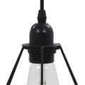 Miniatyrbillede 6 af 6: vidaXL loftlampe med diamantdesign 3 x E27-pærer sort