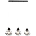 Miniatyrbillede 2 af 6: vidaXL loftlampe med diamantdesign 3 x E27-pærer sort