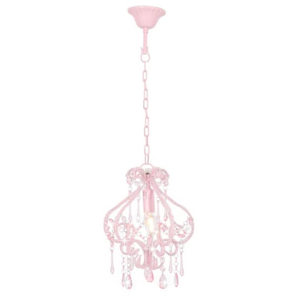 vidaXL Taklampa med pärlor silver rund E14