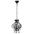 Miniatyrbillede 4 af 6: vidaXL loftlampe med perler rund E14 sort
