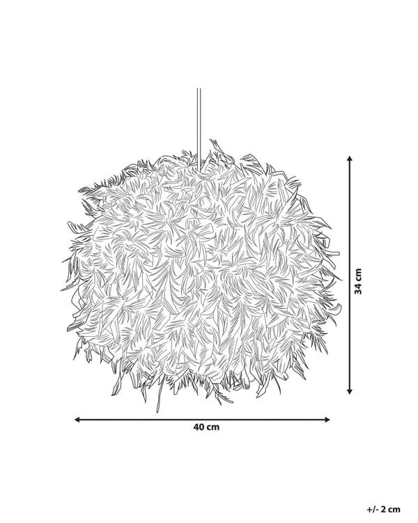 Riippuvalaisin vaaleanpunainen höyhen synteettinen materiaali ⌀ 40 x 154 cm pyöreä moderni boho tyyli
