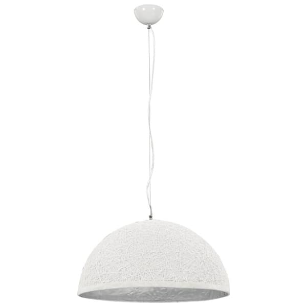 vidaXL pendellampe Ø 50 cm E27 hvid og sølvfarvet