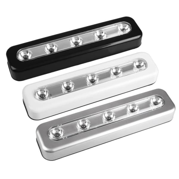 Hvid 5 LED-spotlight med Touch