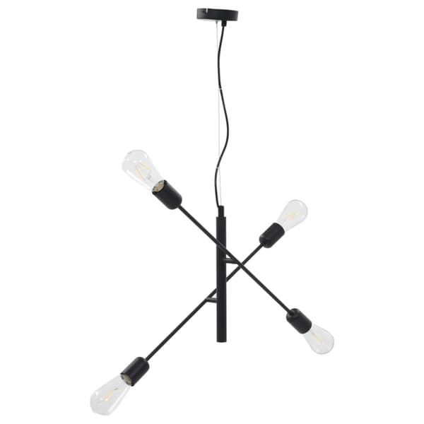 vidaXL loftlampe med glødepærer 2 W E27 sort