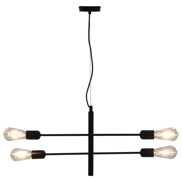 vidaXL loftlampe med glødepærer 2 W E27 sort