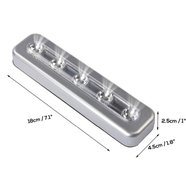 Svart spotlight med 5 LED-lampor och touchfunktion