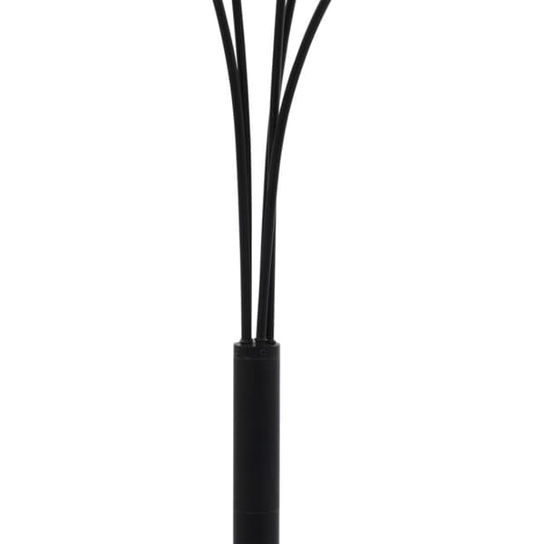 vidaXL Golvlampa 200 cm 5 x E14 svart och guld