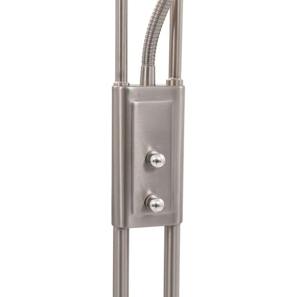 vidaXL gulvlampe 18 W dæmpbar 180 cm sølvfarvet