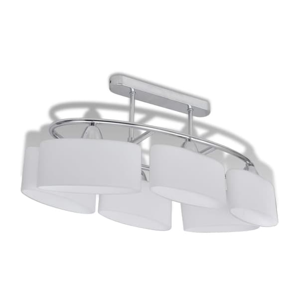 vidaXL Taklampe med ellipseformede glasskjermer 4 stk E14