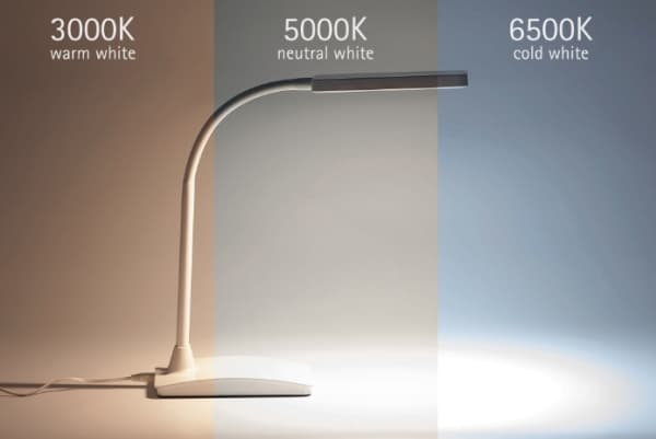 LED desk lamp pearly, white