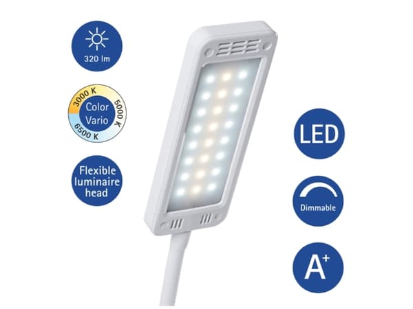 LED desk lamp pearly, white