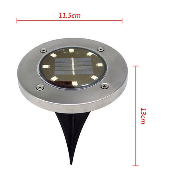 LED-puutarhan valo aurinkokenno 8 LEDillä ja IP65-luokalla