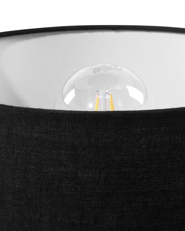 Pöytävalaisin musta 22 x 40 x 22 cm puu polypuuvilla 2 kpl rumpumainen kolmijalka max 25W