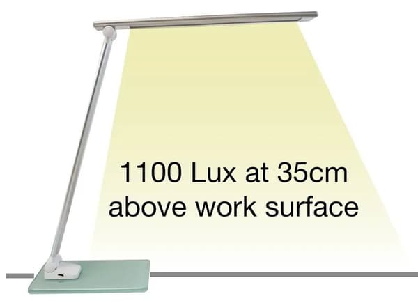 Unilux POPY, Hvit, Aluminium, Glass, Barnerom, Hjemme kontor, Stue, Kontor, LED, 3000 K, 7000 K