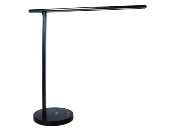 Bordlampe Unilux Diva LED sort USB+QI oplader Svart