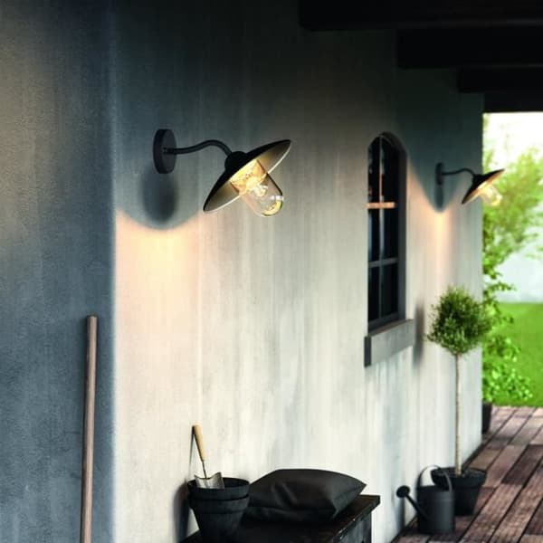 HAMMOCK-fallande utomhusvägglampa Svart L30cm svart Philips