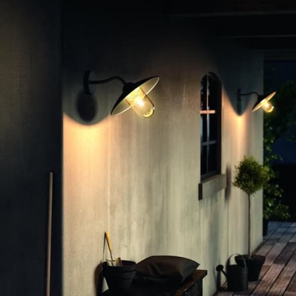 HAMMOCK-fallande utomhusvägglampa Svart L30cm svart Philips