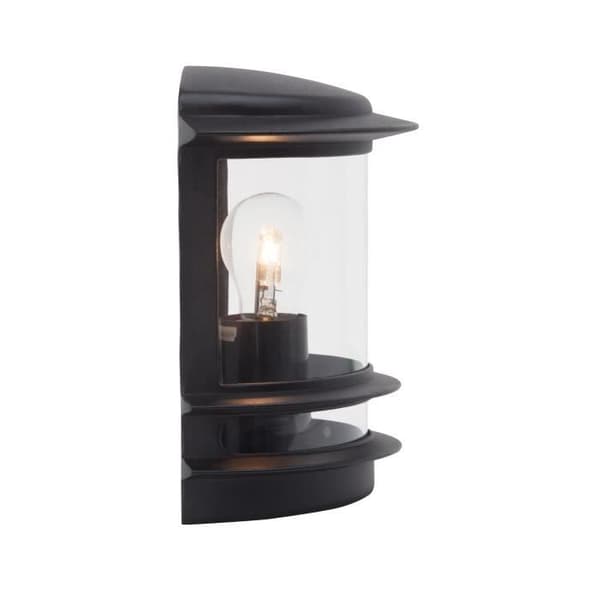 HOLLYWOOD-Vägglampa utomhus med sensor H25cm Brilliant Black
