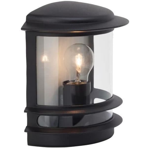HOLLYWOOD-Vägglampa utomhus med sensor H25cm Brilliant Black