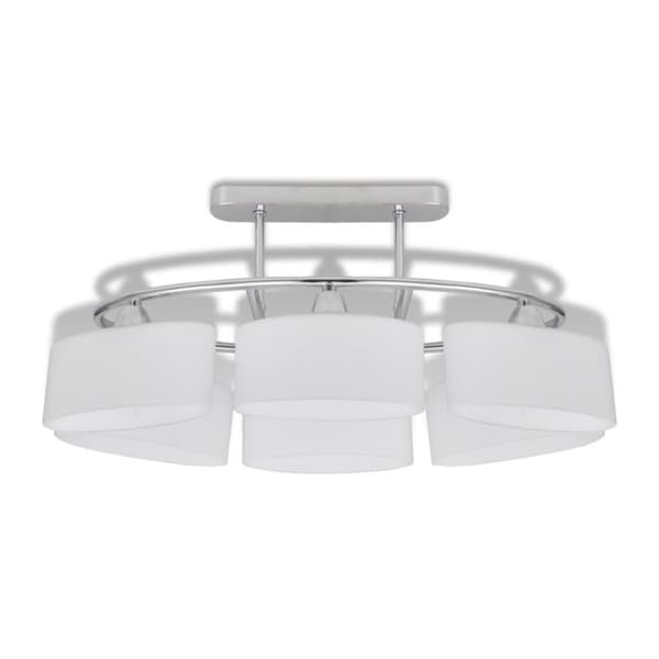 vidaXL loftlampe med ellipseformede glasskærme 4 stk. E14