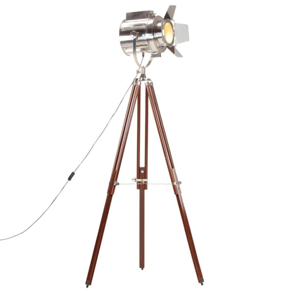 vidaXL gulvlampe med trefod 180 cm massivt mangotræ