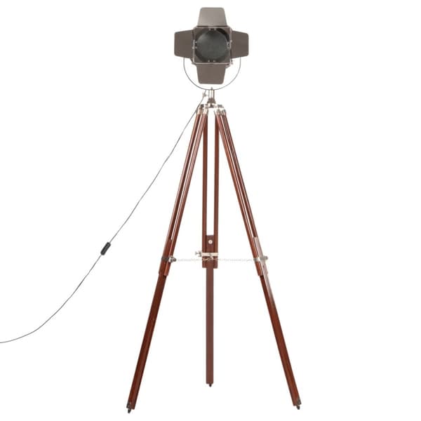 vidaXL Gulvlampe med stativ heltre mango 180 cm