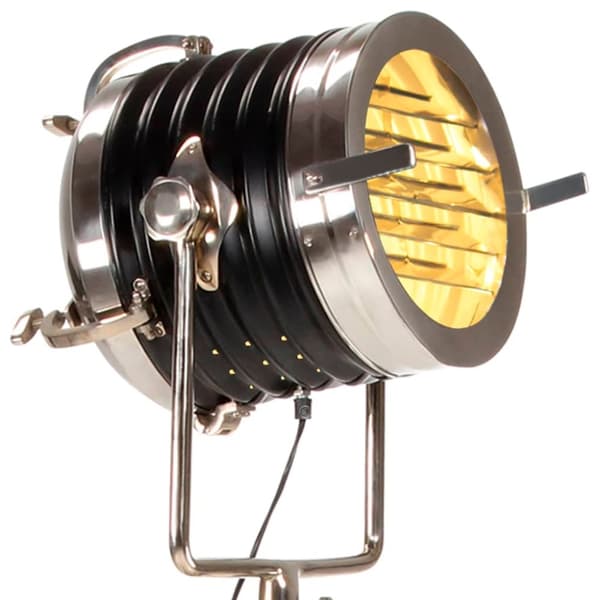 vidaXL Golvlampa svart massivt mangoträ 171 cm