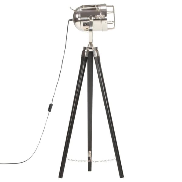 vidaXL Golvlampa svart massivt mangoträ 97 cm