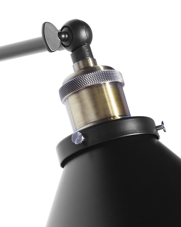 Vägglampa 2 st Svart Metall Justerbar Arm Industriell