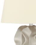 Miniatyrbillede 5 af 10: Bordelampe Guld Hvid Polyester og Keramik 46 x 28 cm Oval Kryllet Lille Natbordslampe Pigeværelset Populær Designer Kontor Tilbehør Stue Retro