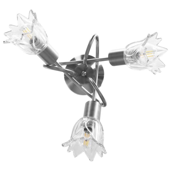 vidaXL loftlampe transparente glasskærme til 3 E14-pærer tulipanform
