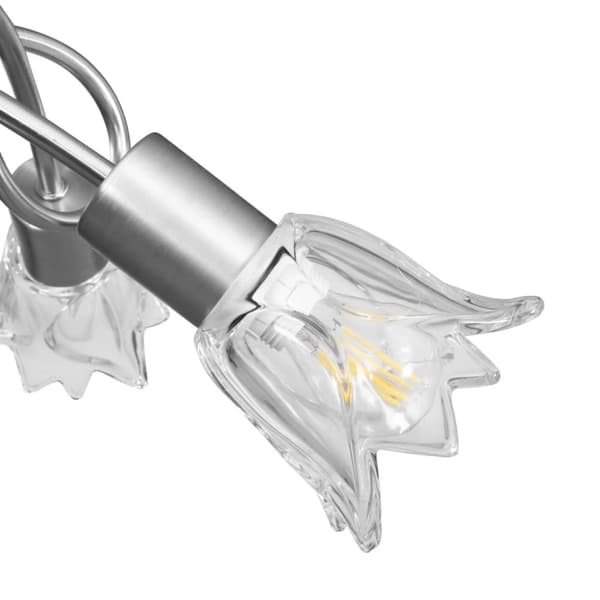 vidaXL loftlampe transparente glasskærme til 3 E14-pærer tulipanform